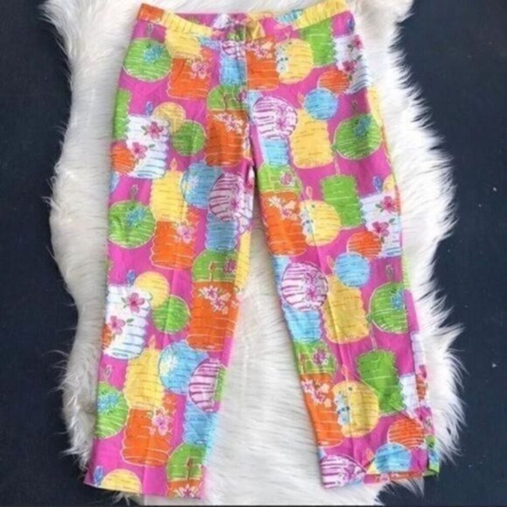 Lily Pulitzer Party lights print Capri pants